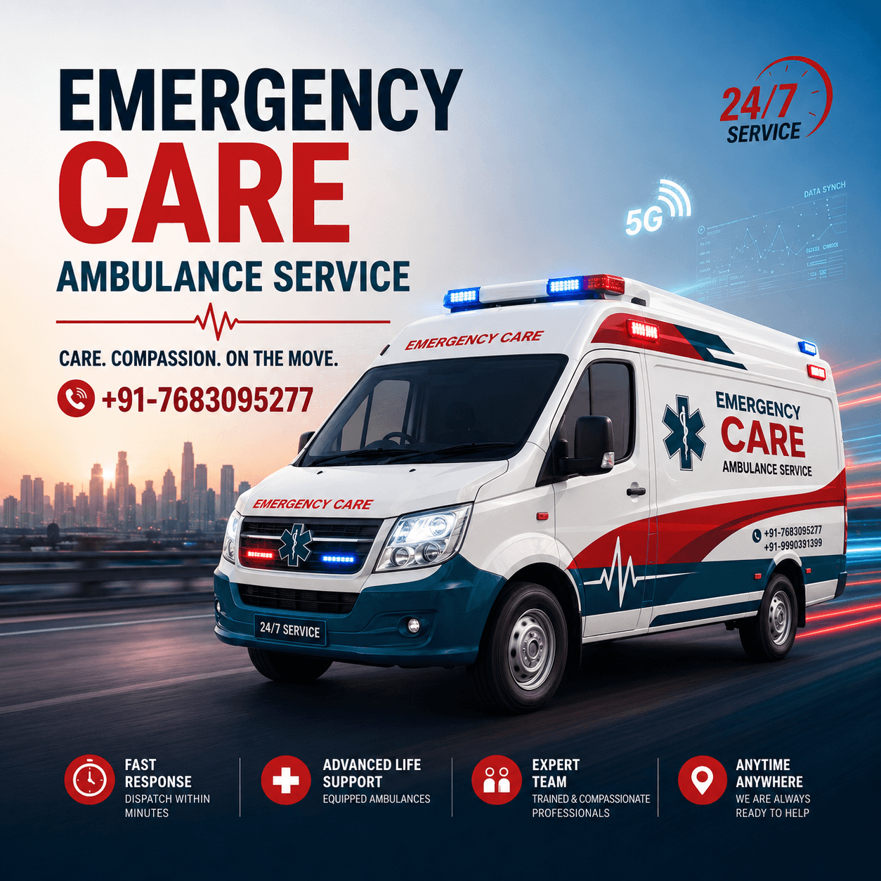 Emergency Care Ambulance Service fleet